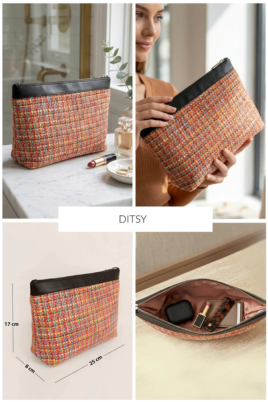 Slindon Small Handloom Toiletry Pouch THE HOUSE OF GANGES