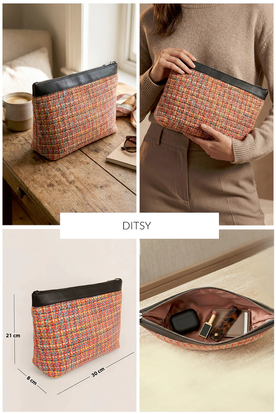 Slindon Medium Handloom Toiletry Pouch THE HOUSE OF GANGES