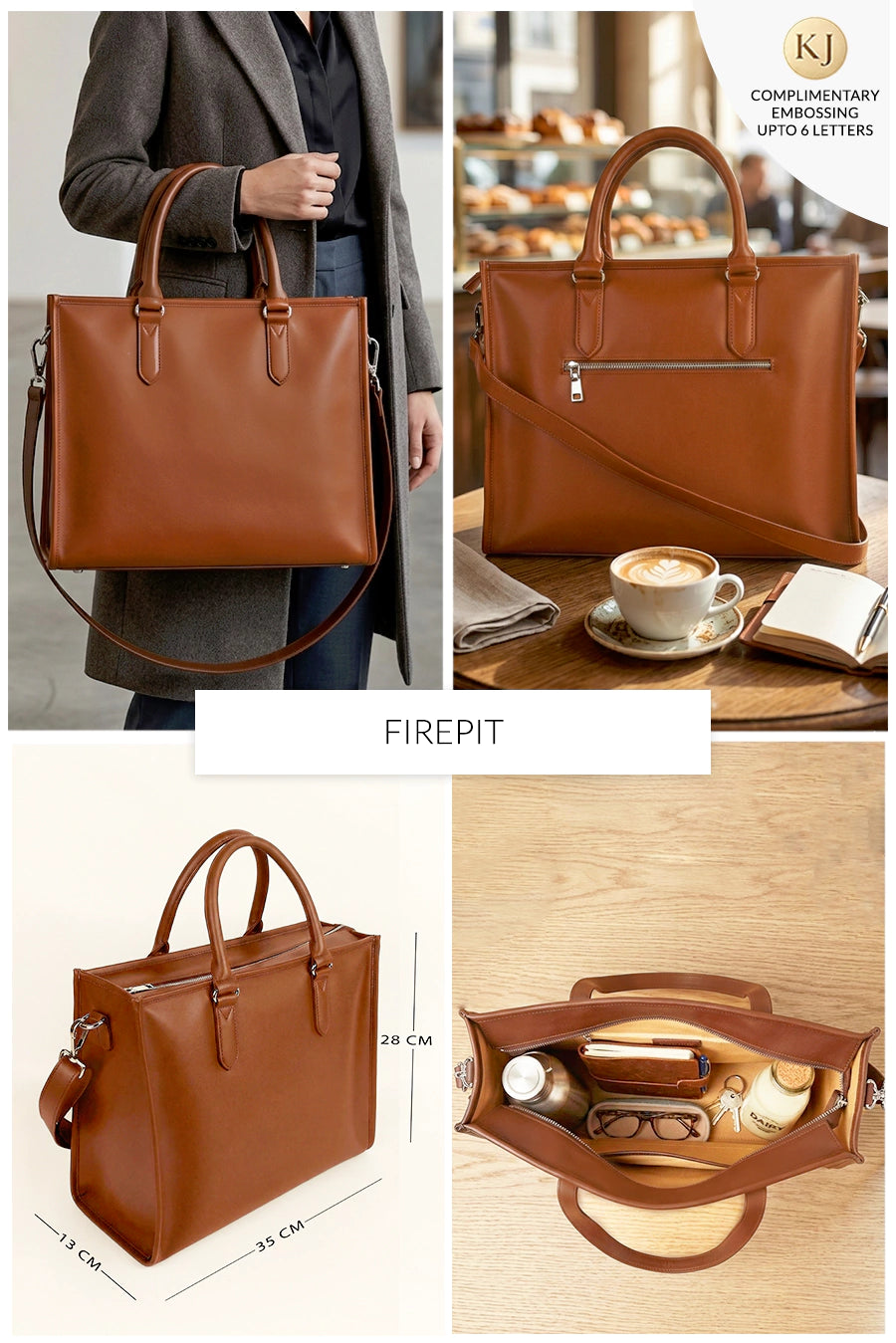 Charlotte Vegan Leather Box Tote Bag image 5