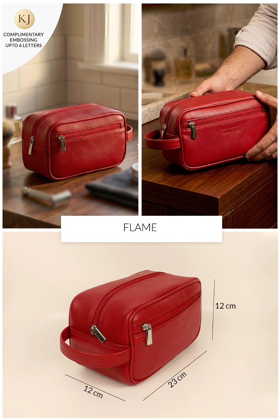 Hurst Vegan Leather Toiletry Bag THE HOUSE OF GANGES