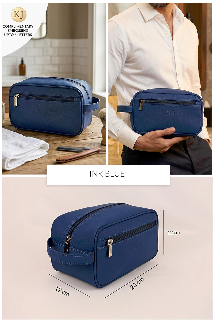 Hurst Vegan Leather Toiletry Bag THE HOUSE OF GANGES