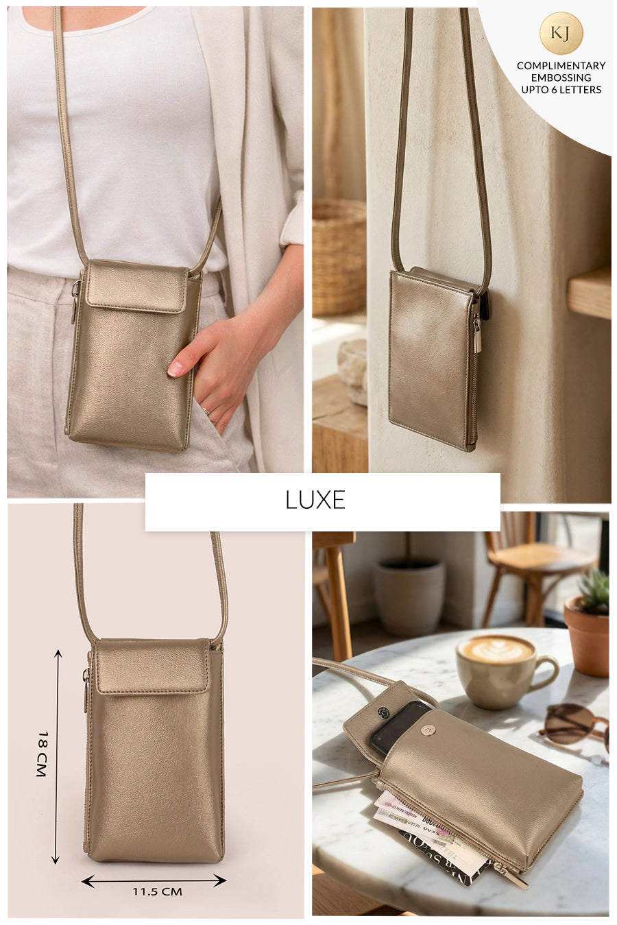 Grace Vegan Leather Mobile Sling 🏆 #1 Bestseller | Loved by 1000+ Customers THE HOUSE OF GANGES