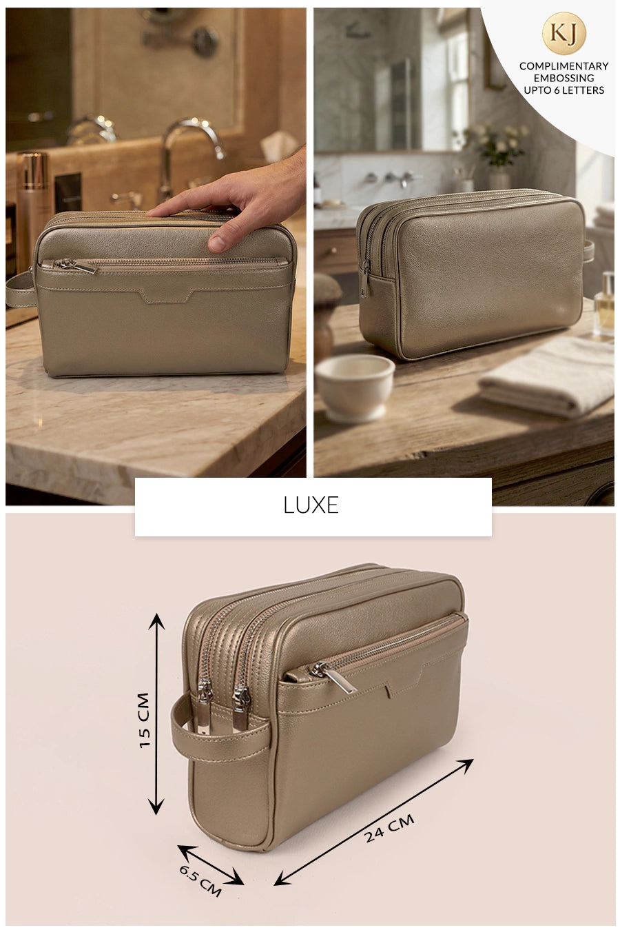 The Vegan Leather Travel Toiletry Pouch