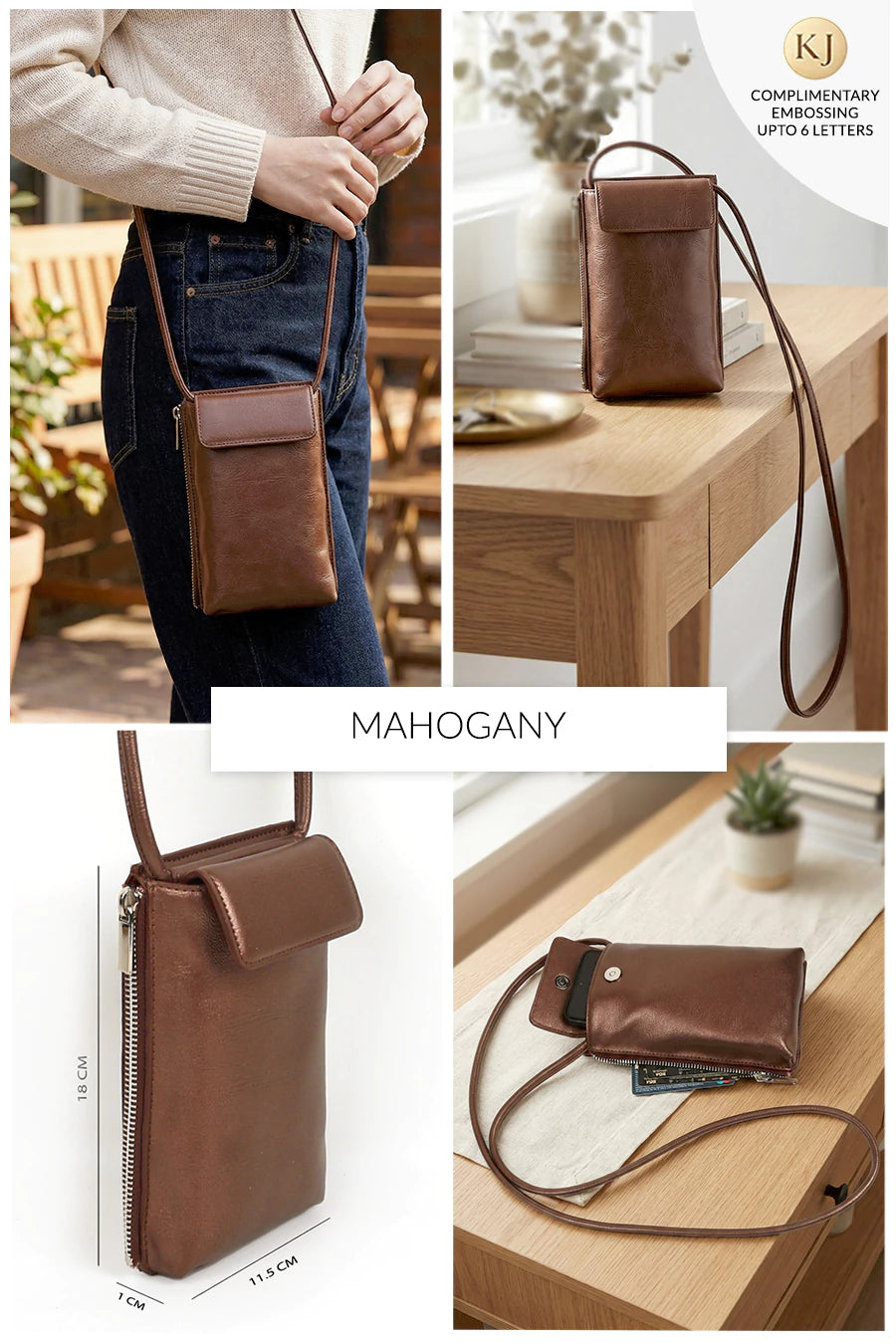 Grace Vegan Leather Mobile Sling 🏆 #1 Bestseller | Loved by 1000+ Customers THE HOUSE OF GANGES