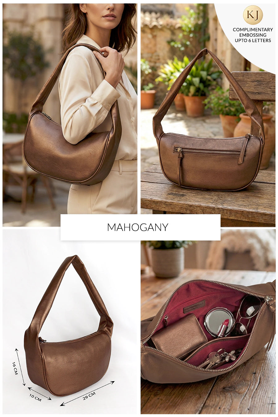 Cushy Vegan Leather Shoulder Bag