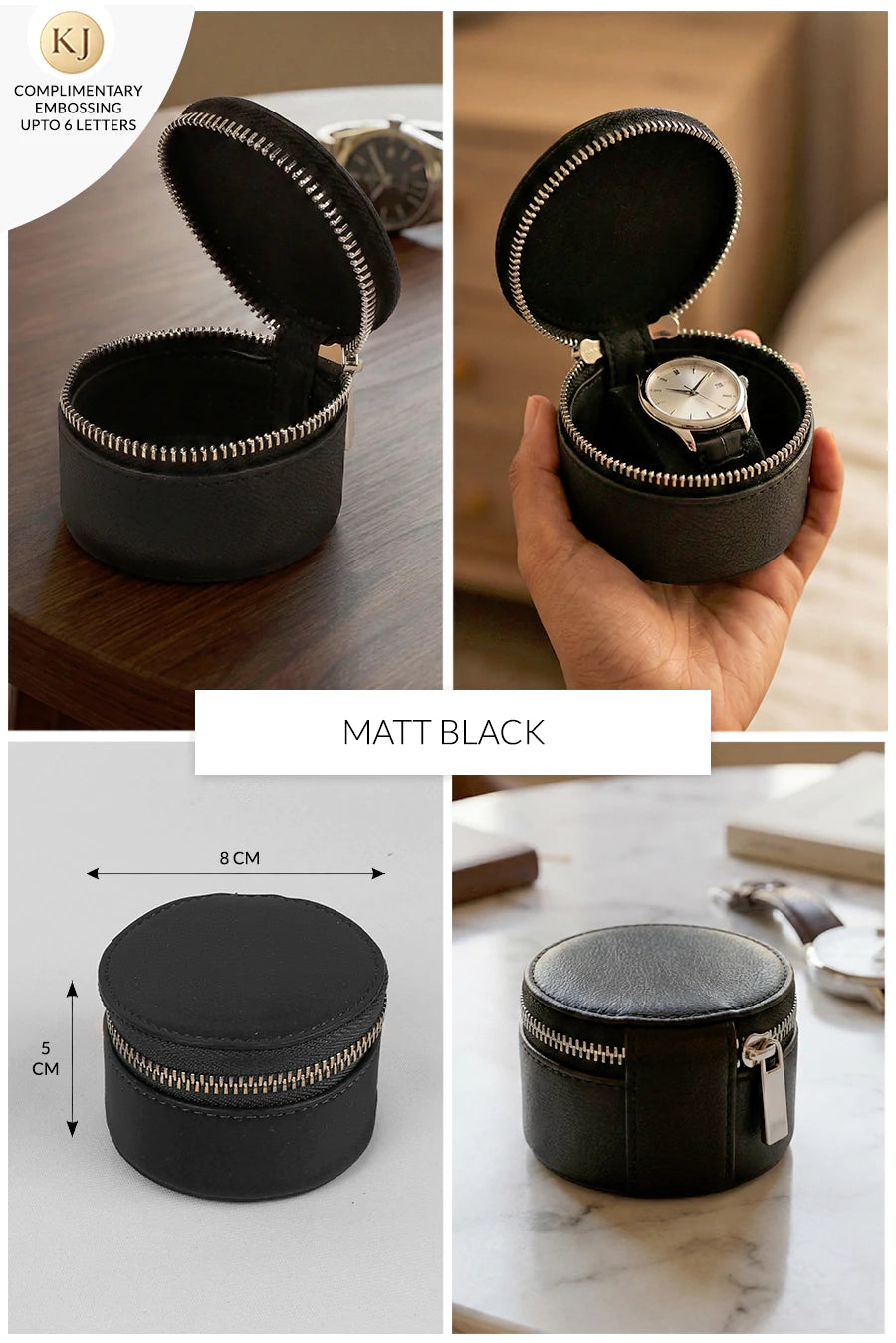 Rogate Small Vegan Leather Watch Case 🏆 #1 Bestseller | Loved by 1000+ Customers THE HOUSE OF GANGES