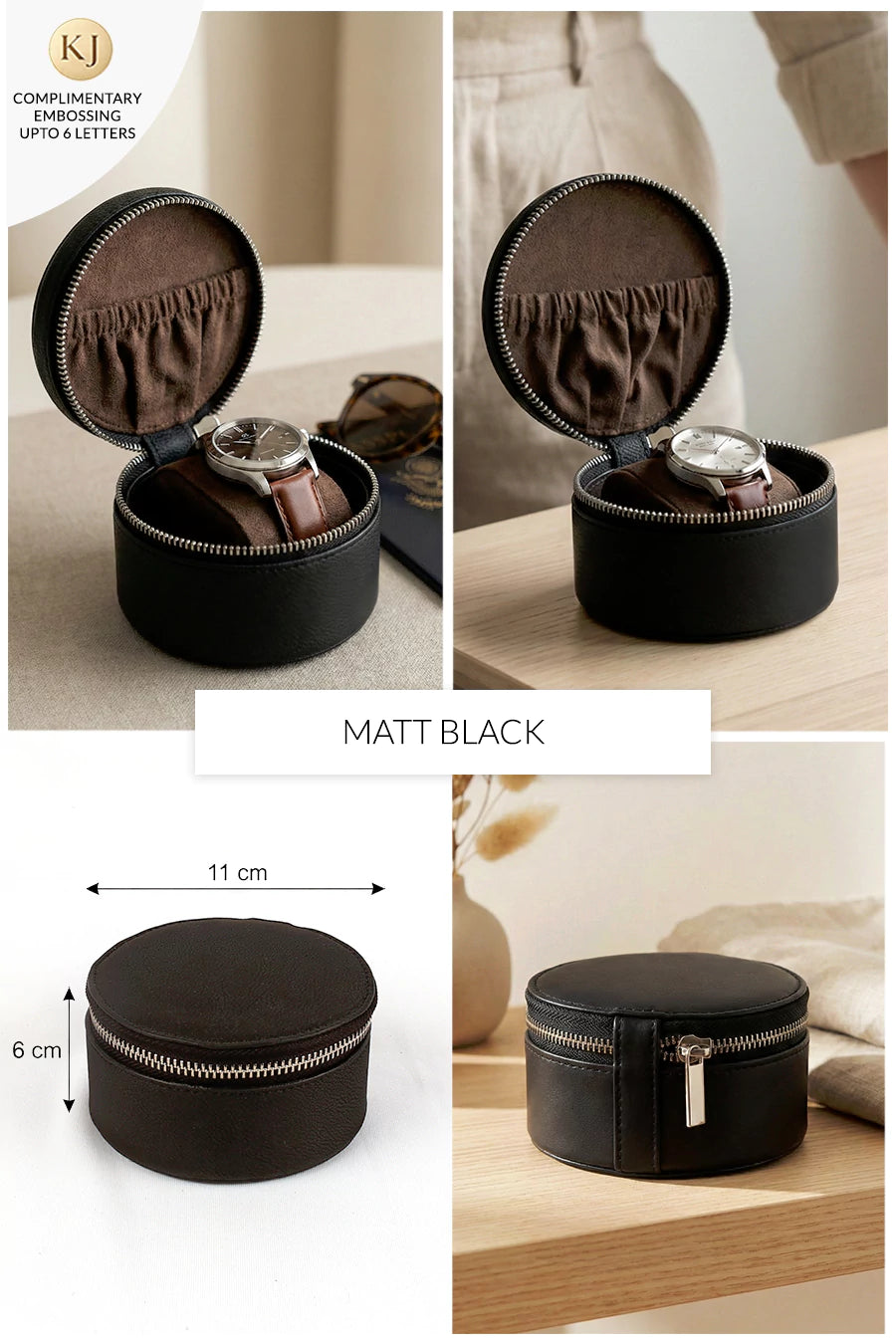 Rogate Large Vegan Leather Watch Case 🏆 #1 Bestseller | Loved by 1000+ Customers THE HOUSE OF GANGES