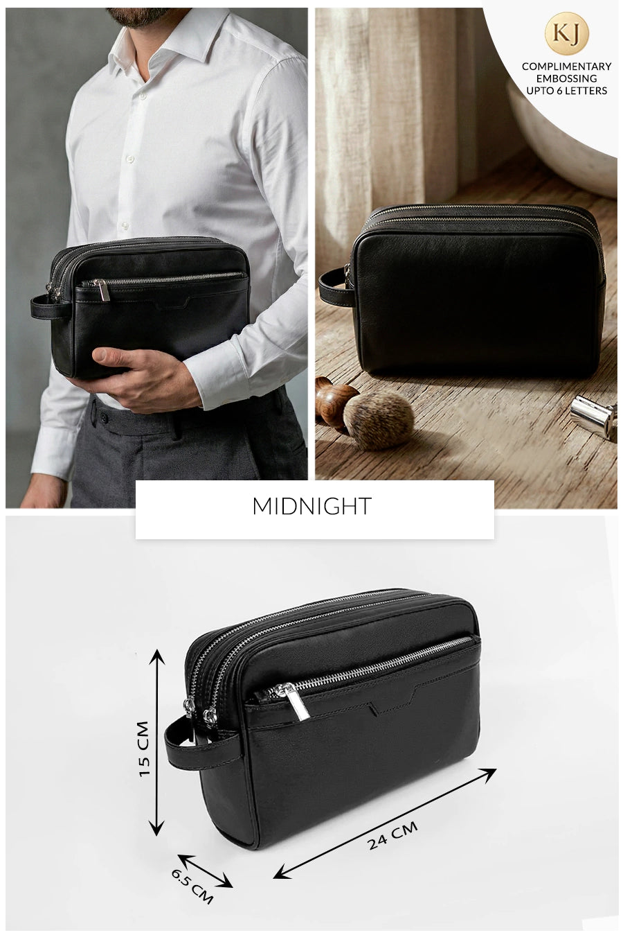 The Vegan Leather Travel Toiletry Pouch