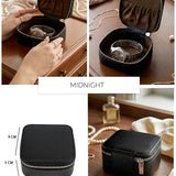 Vegan Leather Jewellery Case Square