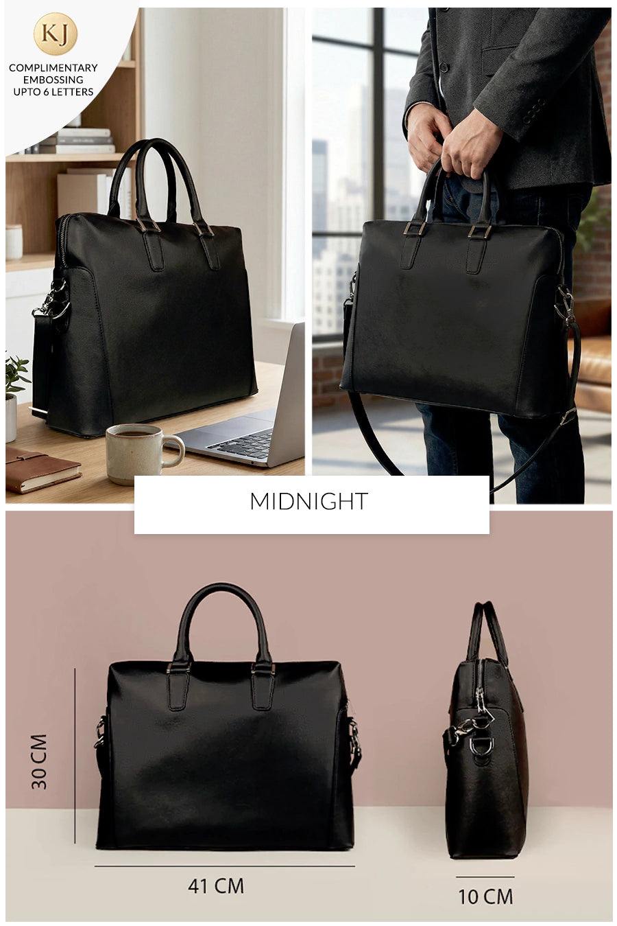 Will 15 Inch Vegan Leather Laptop Bag for Men