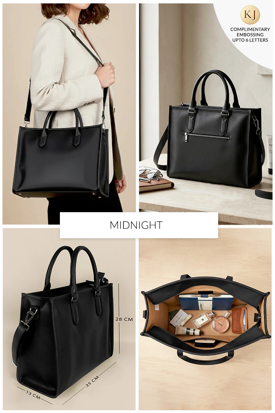 Charlotte Vegan Leather Box Tote Bag image 2