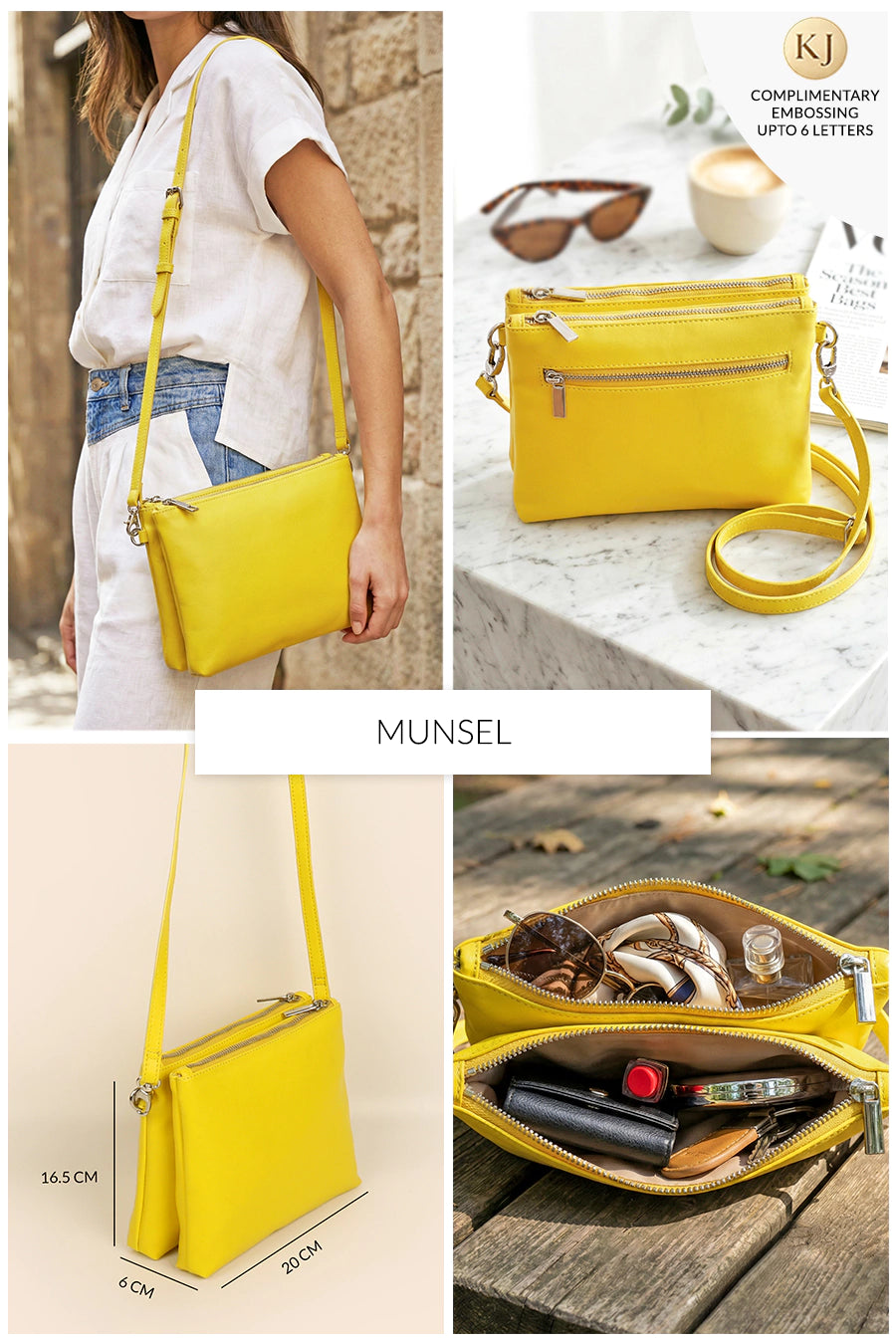 Dual Sling Vegan Leather Crossbody