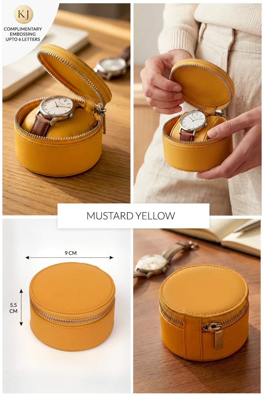 Rogate Medium Vegan Leather Watch Case 🏆 #1 Bestseller | Loved by 1000+ Customers THE HOUSE OF GANGES