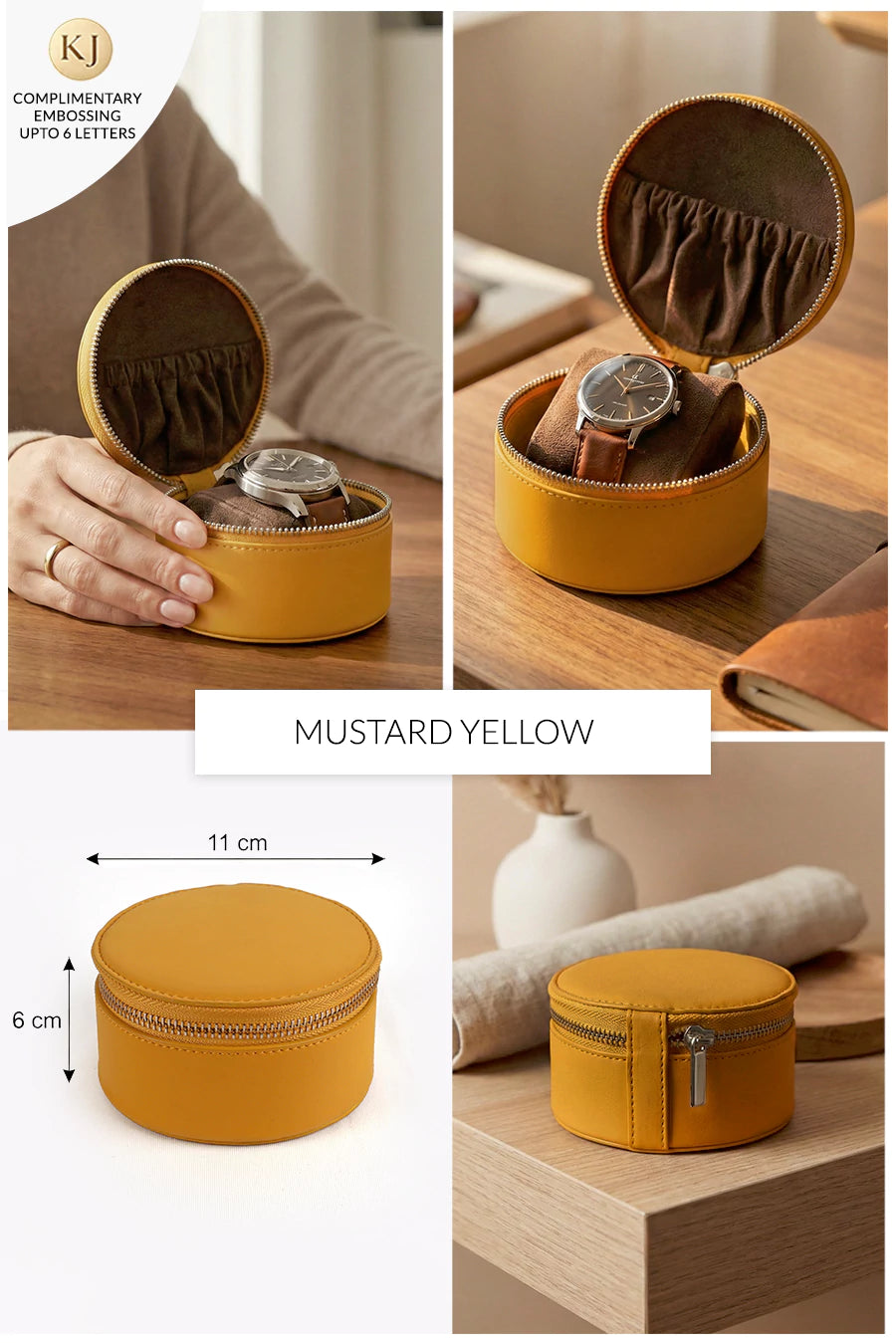 Rogate Large Vegan Leather Watch Case 🏆 #1 Bestseller | Loved by 1000+ Customers THE HOUSE OF GANGES