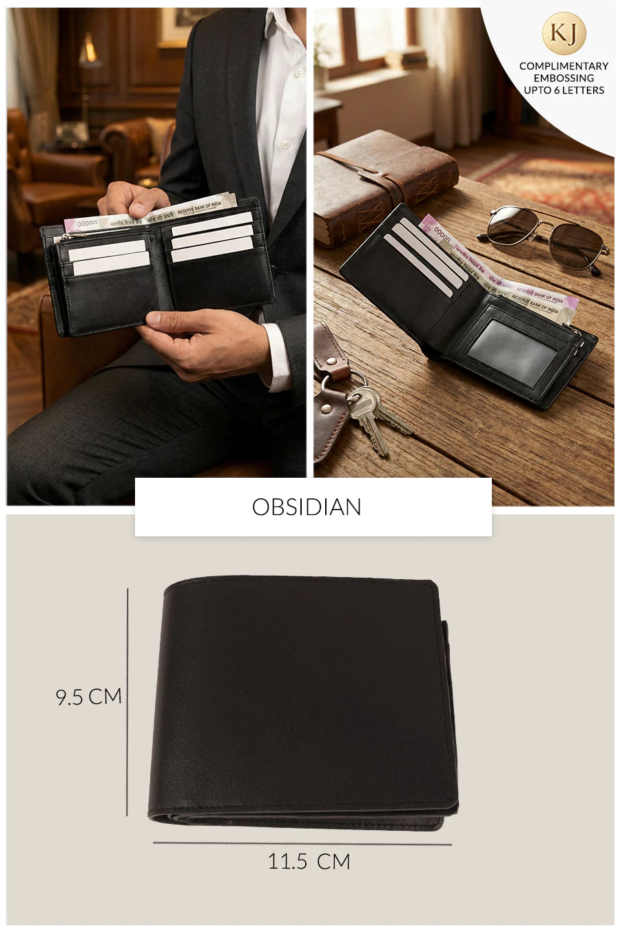 Leonardo Vegan Leather Men Bifold Wallet 🏆 #1 Bestseller | Loved by 1000+ Customers THE HOUSE OF GANGES