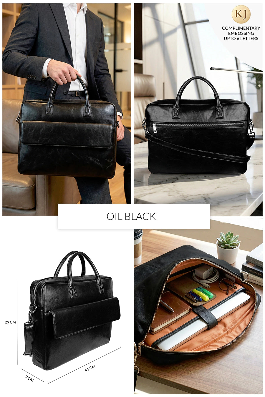 Camdale 15inch Vegan Leather Laptop Bag