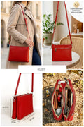 Dual Sling Vegan Leather Crossbody