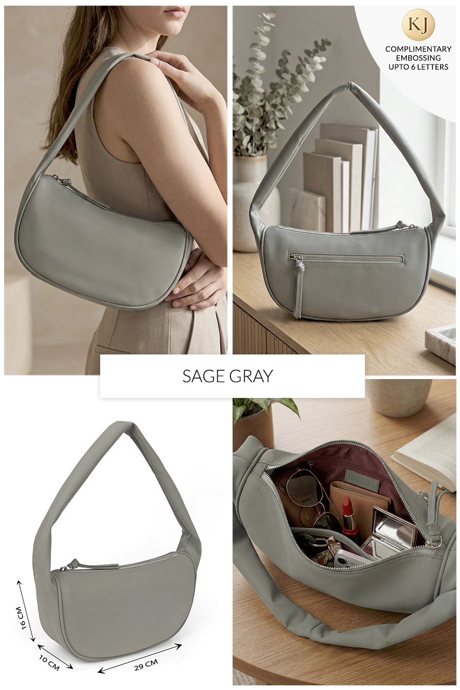 Cushy Vegan Leather Shoulder Bag