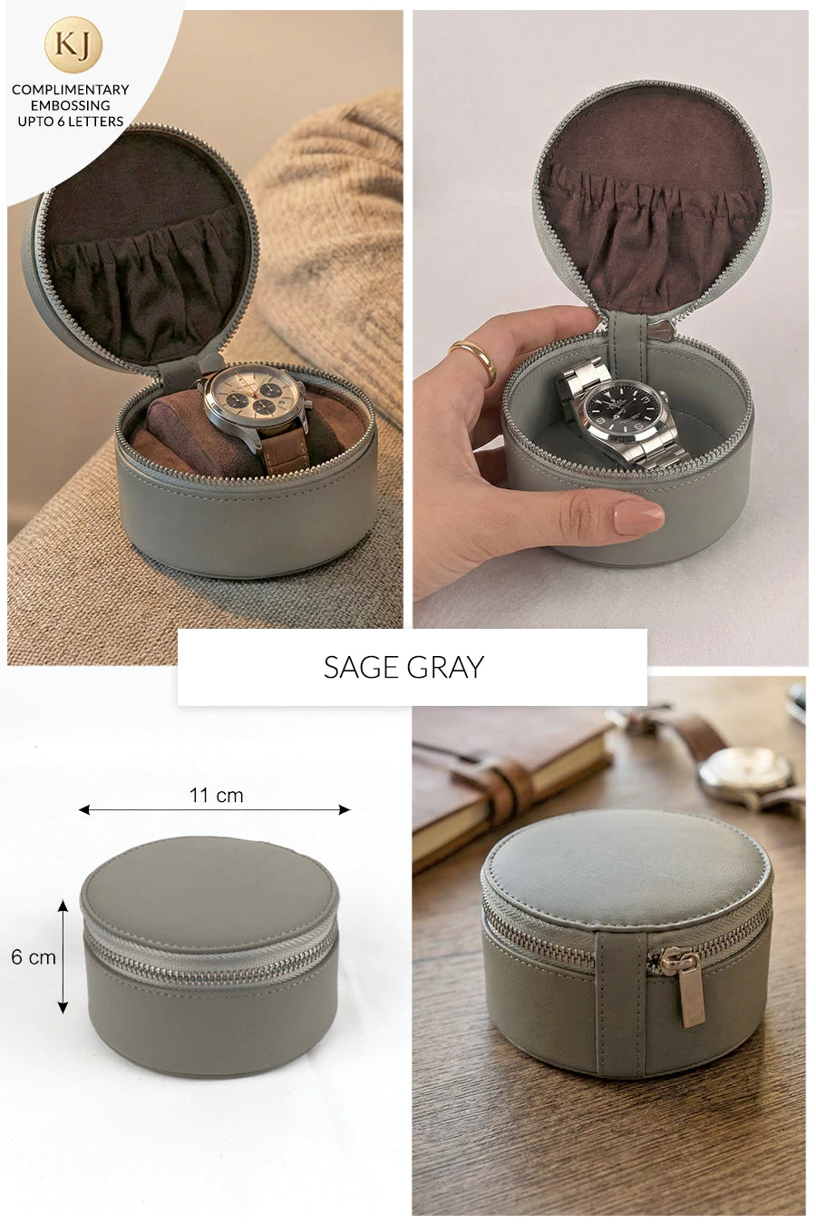 Rogate Large Vegan Leather Watch Case 🏆 #1 Bestseller | Loved by 1000+ Customers THE HOUSE OF GANGES