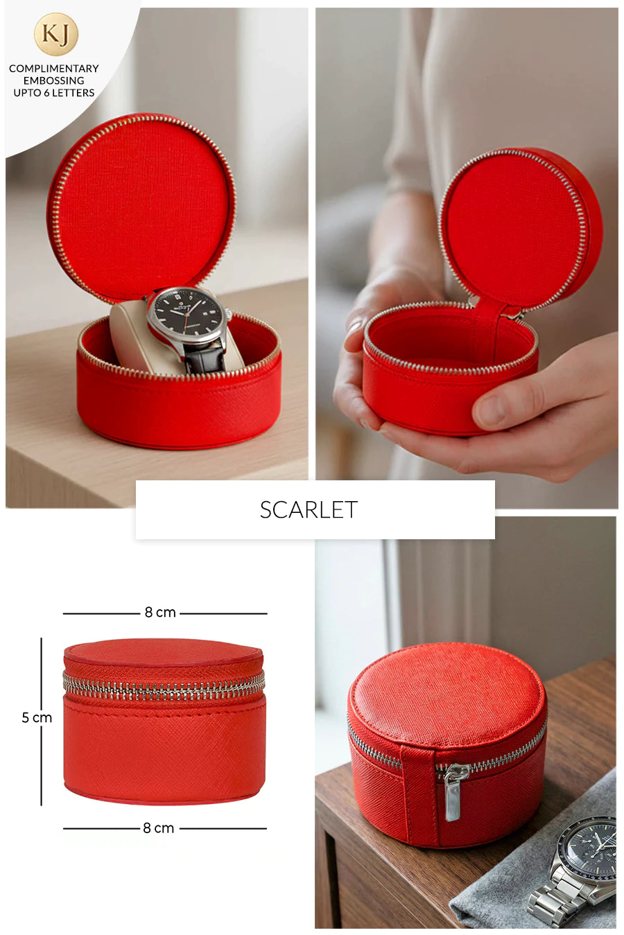 Rogate Small Vegan Leather Watch Case 🏆 #1 Bestseller | Loved by 1000+ Customers THE HOUSE OF GANGES