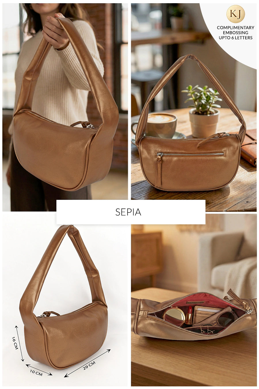 Cushy Vegan Leather Shoulder Bag