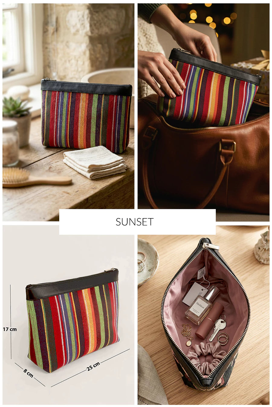 Slindon Small Handloom Toiletry Pouch THE HOUSE OF GANGES