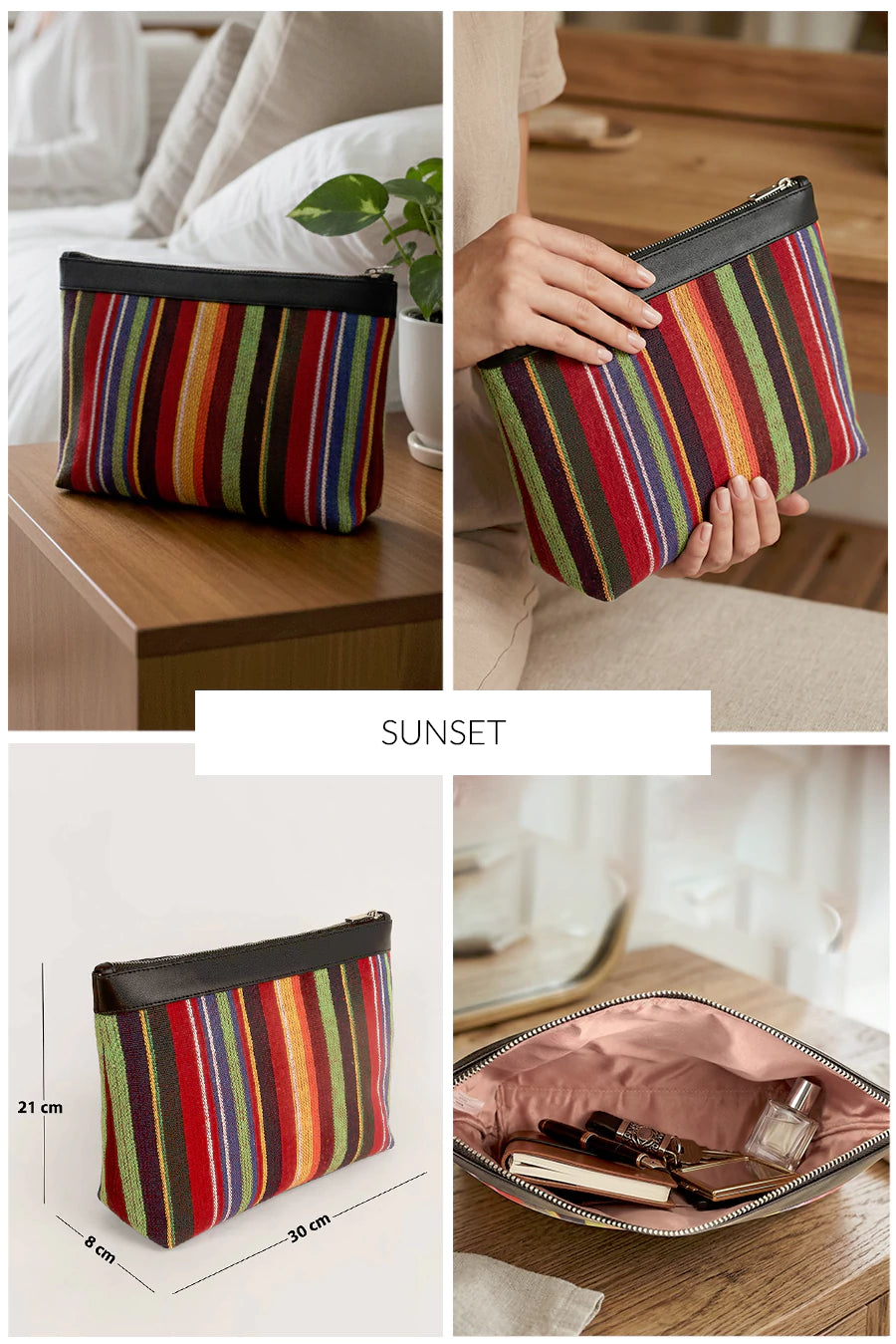 Slindon Medium Handloom Toiletry Pouch THE HOUSE OF GANGES