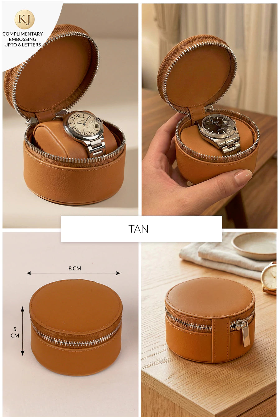 Rogate Small Vegan Leather Watch Case 🏆 #1 Bestseller | Loved by 1000+ Customers THE HOUSE OF GANGES