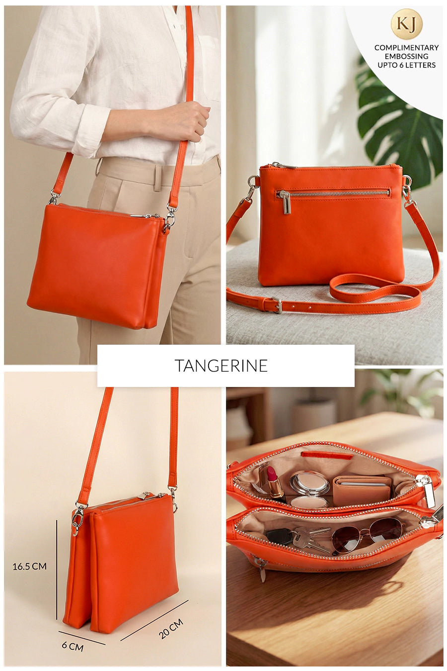 Dual Sling Vegan Leather Crossbody