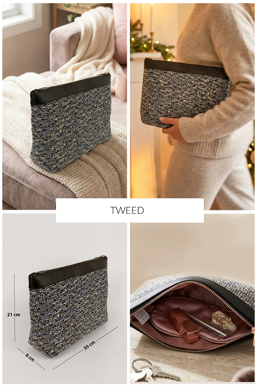 Slindon Medium Handloom Toiletry Pouch THE HOUSE OF GANGES