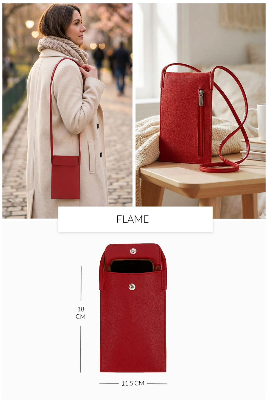 Walky Vegan Leather Mobile Sling Bag THE HOUSE OF GANGES