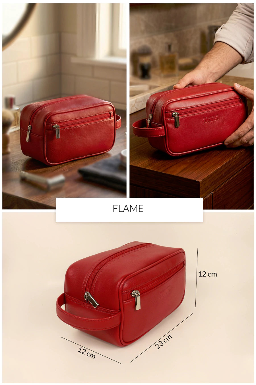 Hurst Vegan Leather Toiletry Bag THE HOUSE OF GANGES