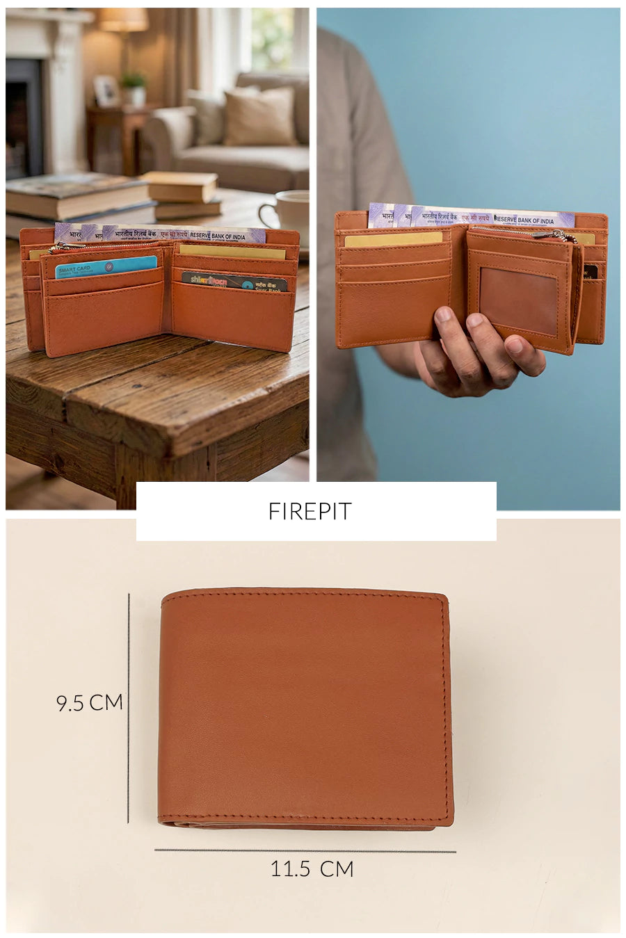 Leonardo Vegan Leather Men Bifold Wallet 🏆 #1 Bestseller | Loved by 1000+ Customers