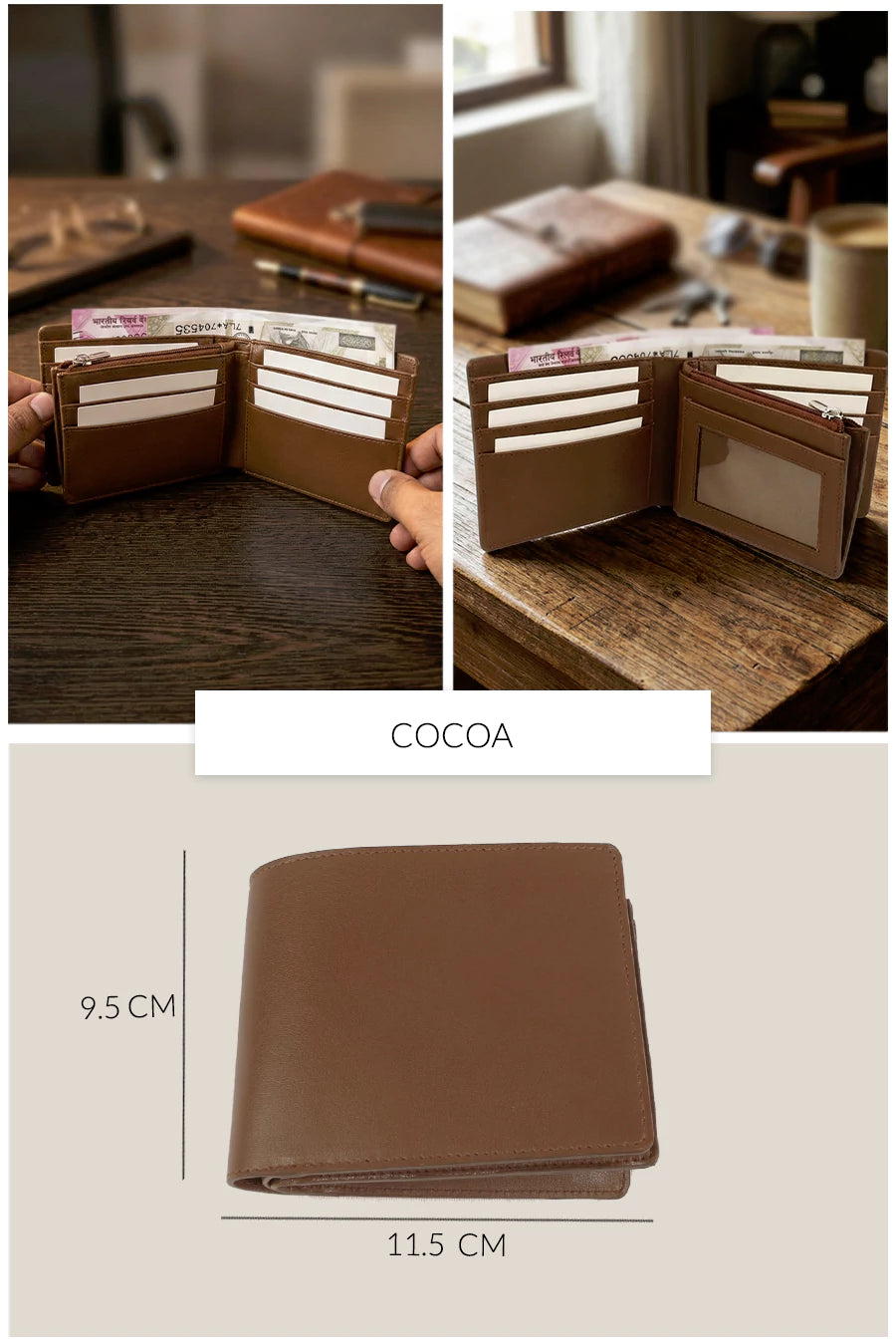 Leonardo Vegan Leather Men Bifold Wallet 🏆 #1 Bestseller | Loved by 1000+ Customers THE HOUSE OF GANGES