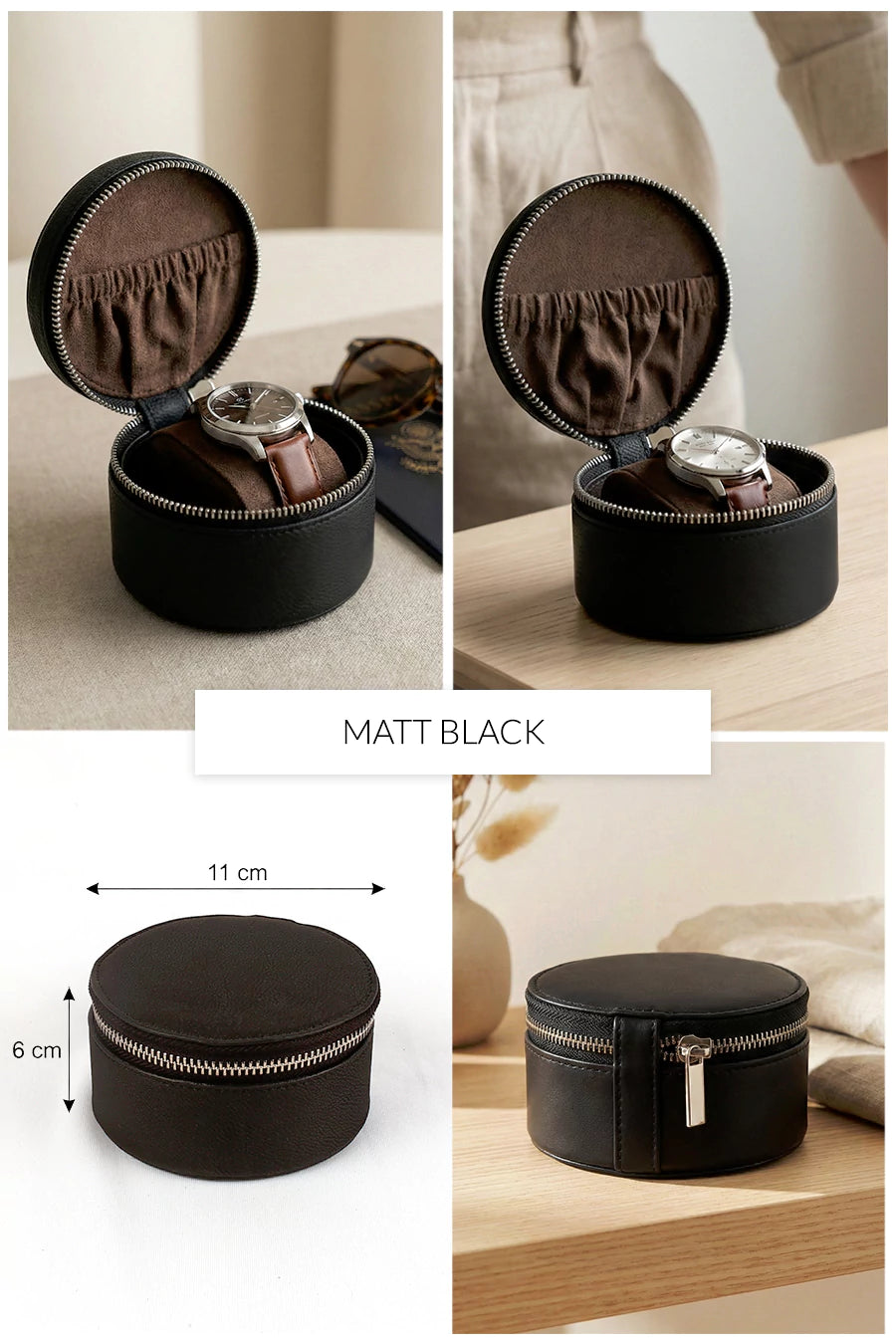 Rogate Large Vegan Leather Watch Case 🏆 #1 Bestseller | Loved by 1000+ Customers THE HOUSE OF GANGES