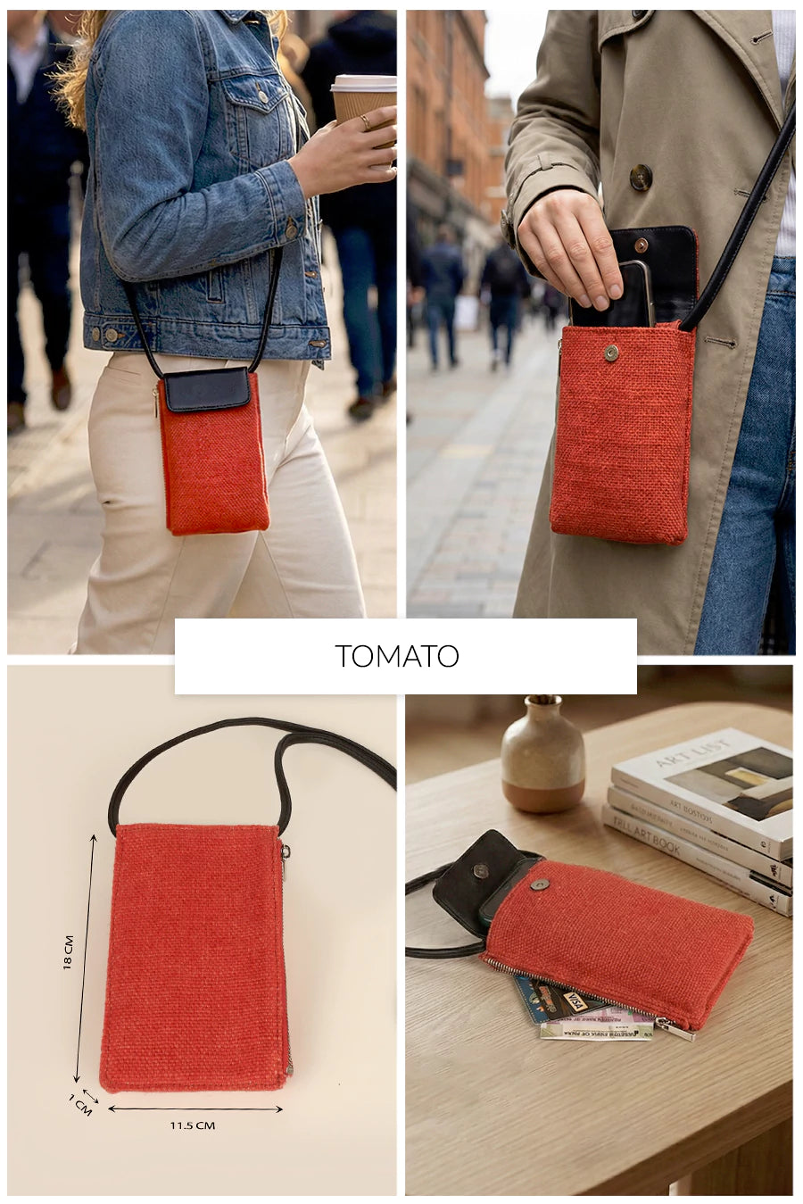 Grace Soft Jute Mobile Sling 🏆 #1 Bestseller | Loved by 1000+ Customers THE HOUSE OF GANGES