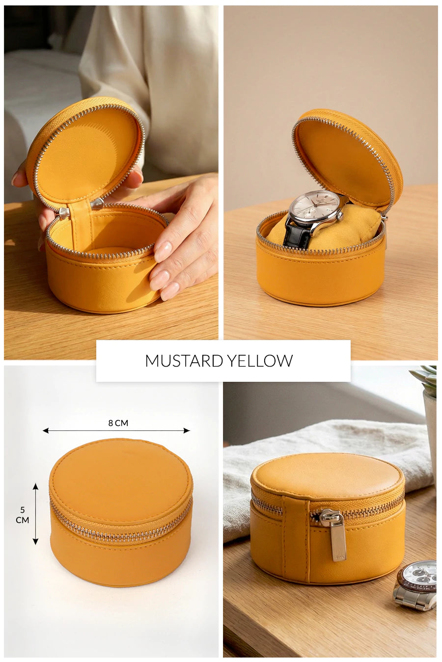 Rogate Small Vegan Leather Watch Case 🏆 #1 Bestseller | Loved by 1000+ Customers THE HOUSE OF GANGES