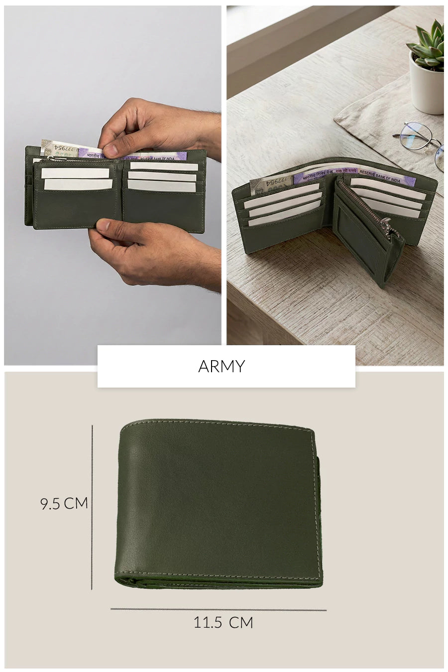 Leonardo Vegan Leather Men Bifold Wallet 🏆 #1 Bestseller | Loved by 1000+ Customers