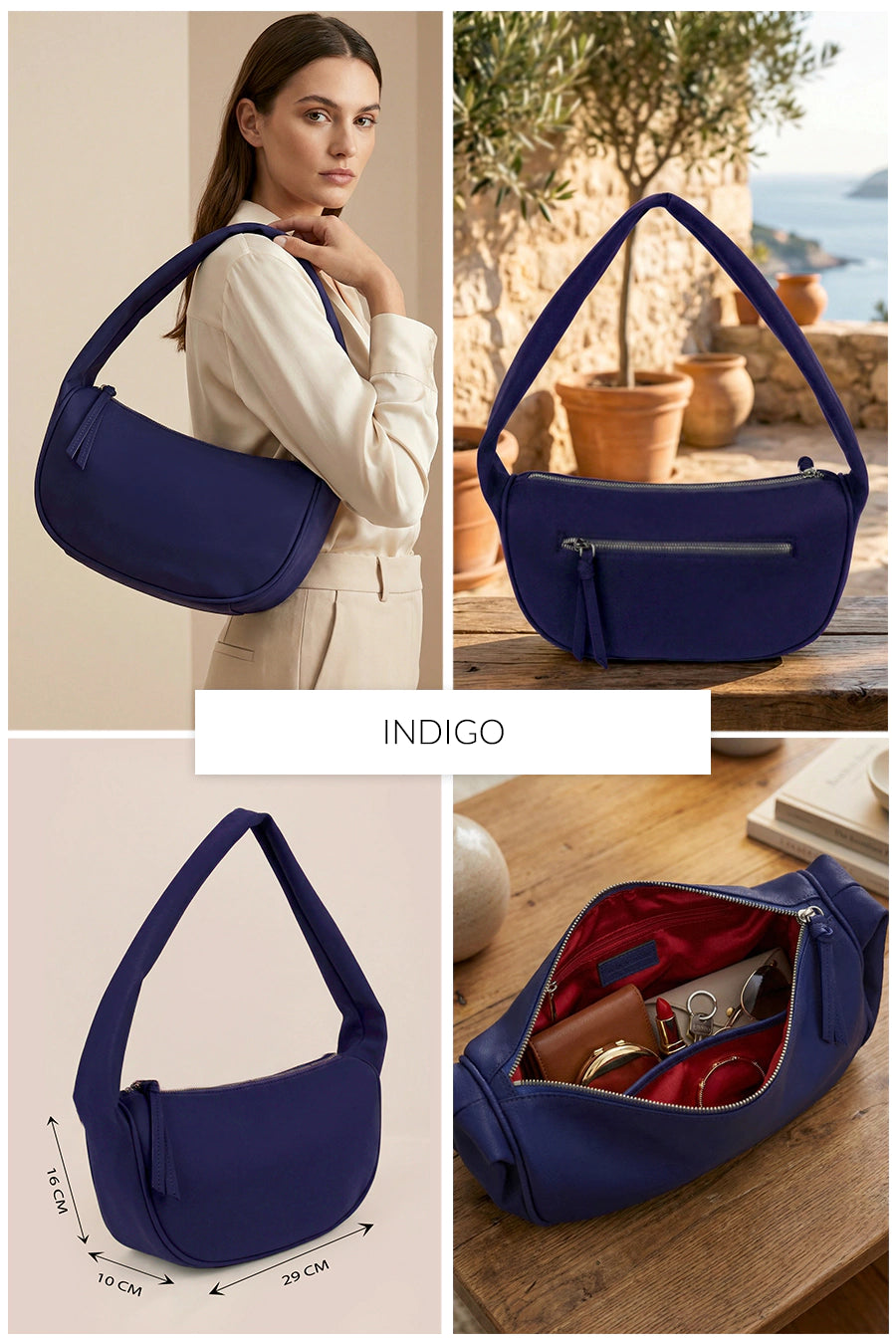 Cushy Vegan Leather Shoulder Bag THE HOUSE OF GANGES