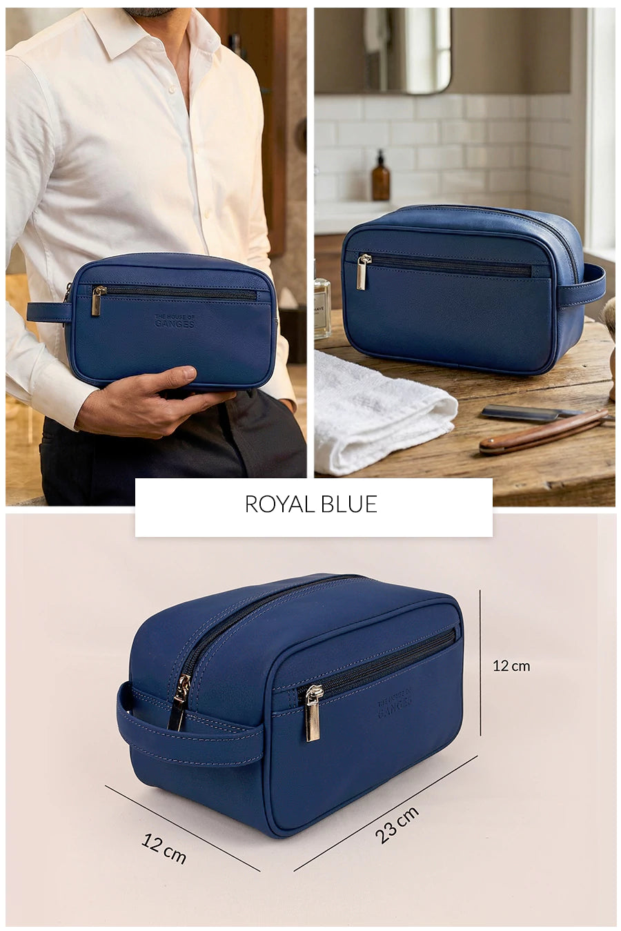 Hurst Vegan Leather Toiletry Bag THE HOUSE OF GANGES