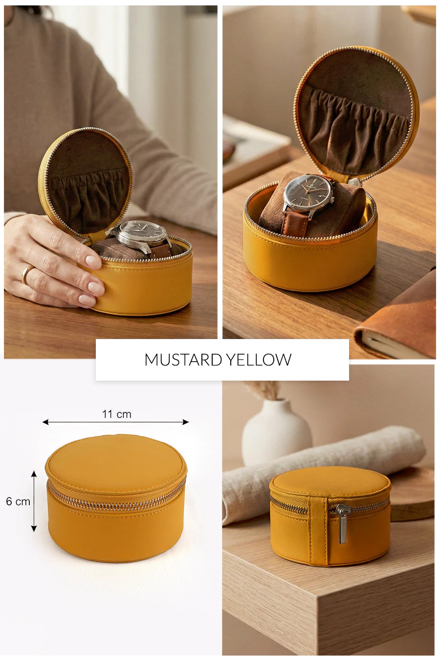 Rogate Large Vegan Leather Watch Case 🏆 #1 Bestseller | Loved by 1000+ Customers THE HOUSE OF GANGES