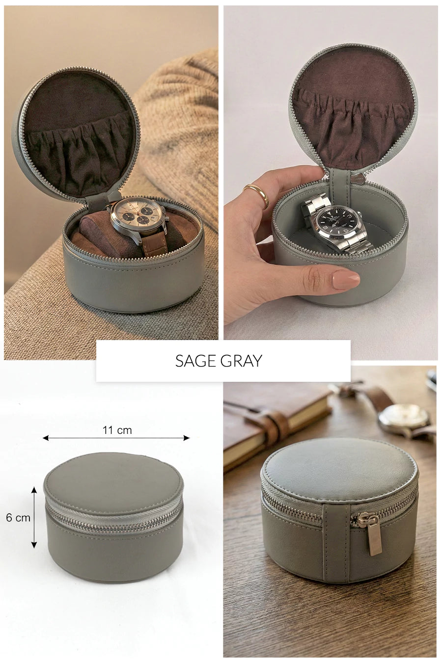 Rogate Large Vegan Leather Watch Case 🏆 #1 Bestseller | Loved by 1000+ Customers THE HOUSE OF GANGES