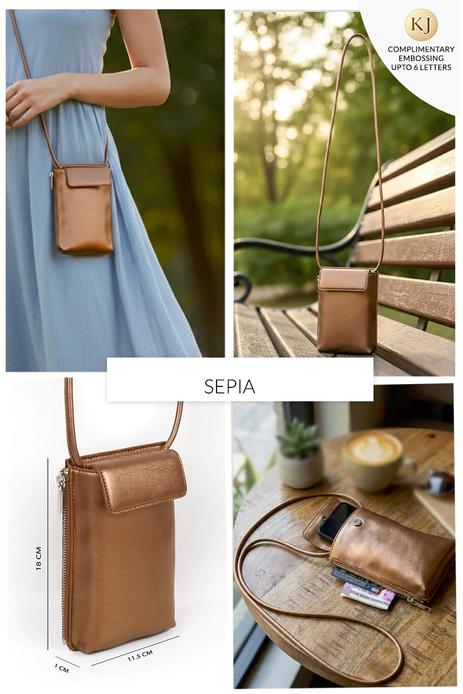 Grace Vegan Leather Mobile Sling 🏆 #1 Bestseller | Loved by 1000+ Customers THE HOUSE OF GANGES