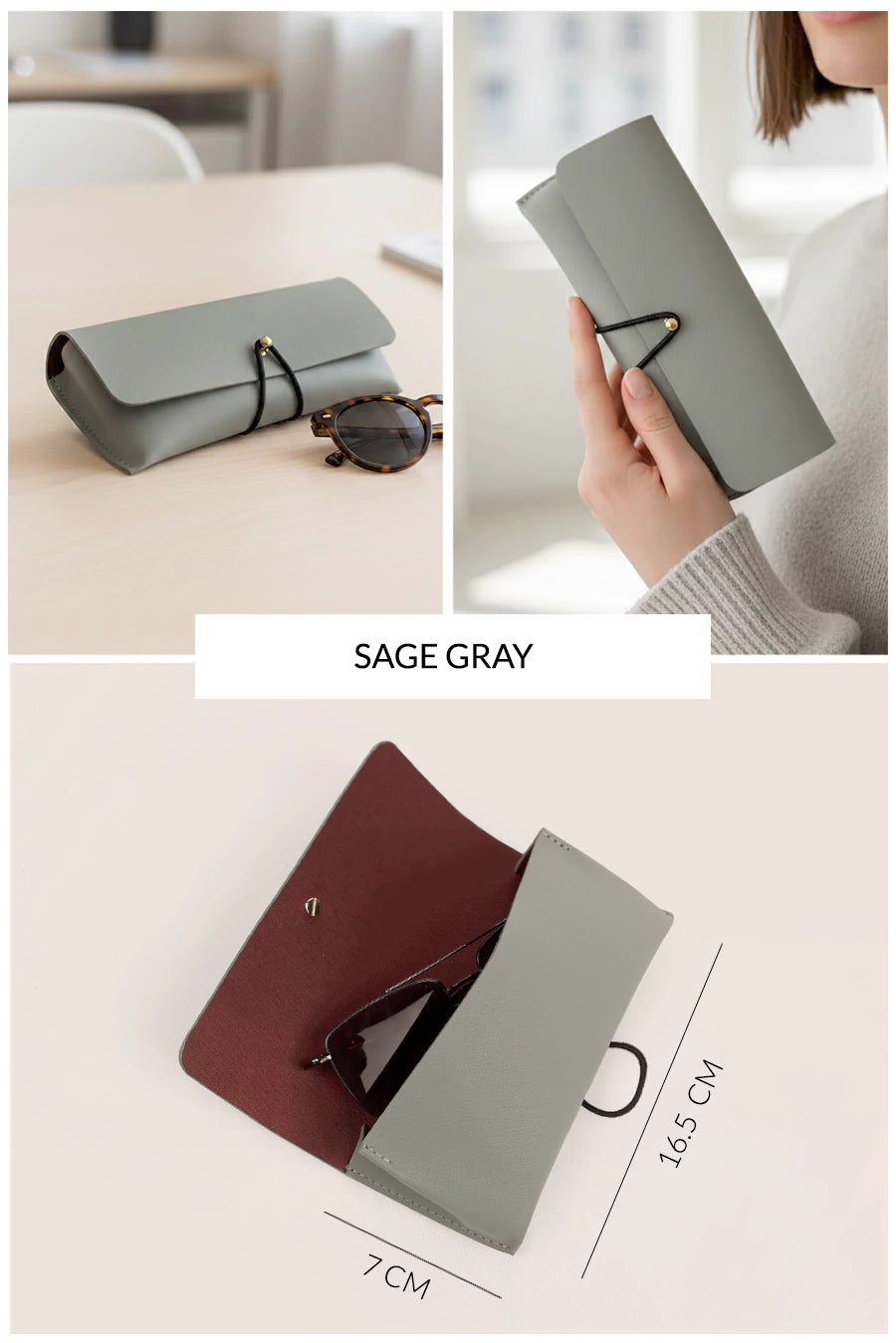 Newell Slim Vegan Leather Sunglass Case 🏆 #1 Bestseller | Loved by 1000+ Customers