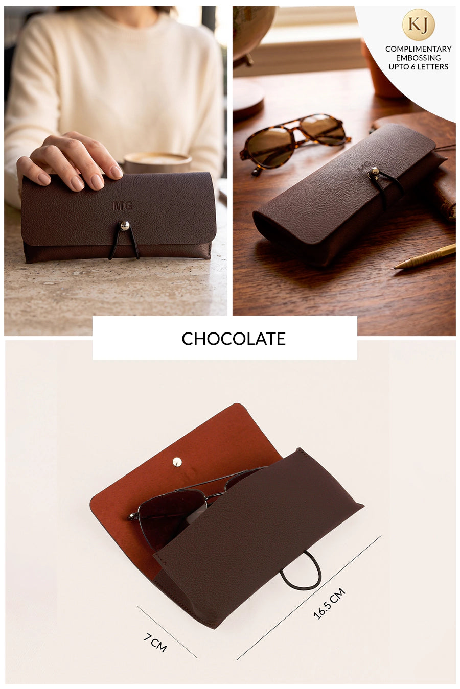 Newell Slim Vegan Leather Sunglass Case 🏆 #1 Bestseller | Protects sunglasses from scratches & damage — slim daily essential