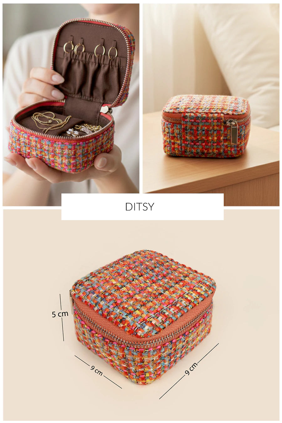 Square Jewellery Case Handloom THE HOUSE OF GANGES