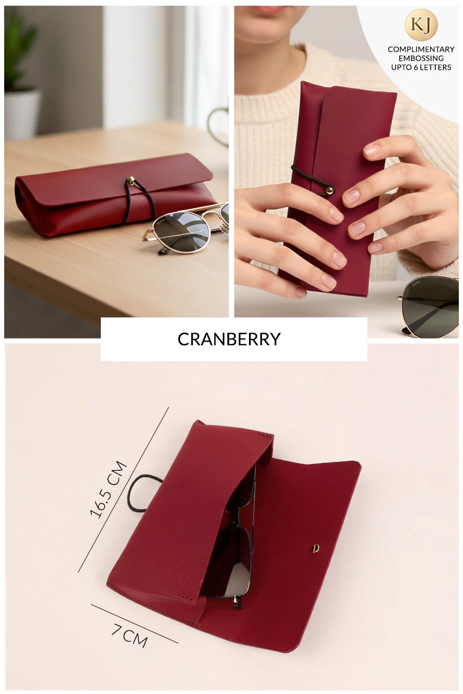 Newell Slim Vegan Leather Sunglass Case 🏆 #1 Bestseller | Protects sunglasses from scratches & damage — slim daily essential THE HOUSE OF GANGES