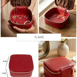 Vegan Leather Jewellery Case Square