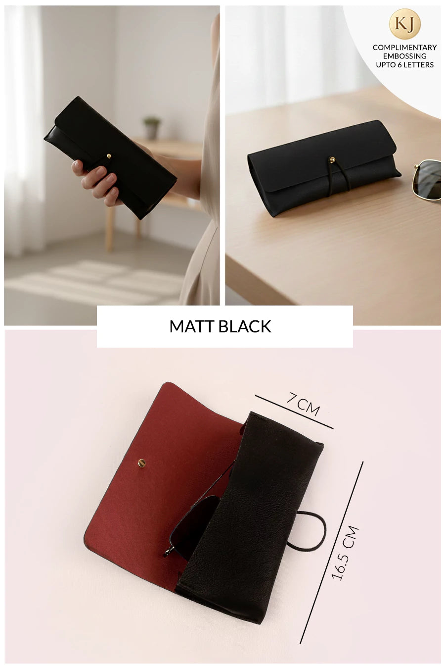 Newell Slim Vegan Leather Sunglass Case 🏆 #1 Bestseller | Protects sunglasses from scratches & damage — slim daily essential THE HOUSE OF GANGES