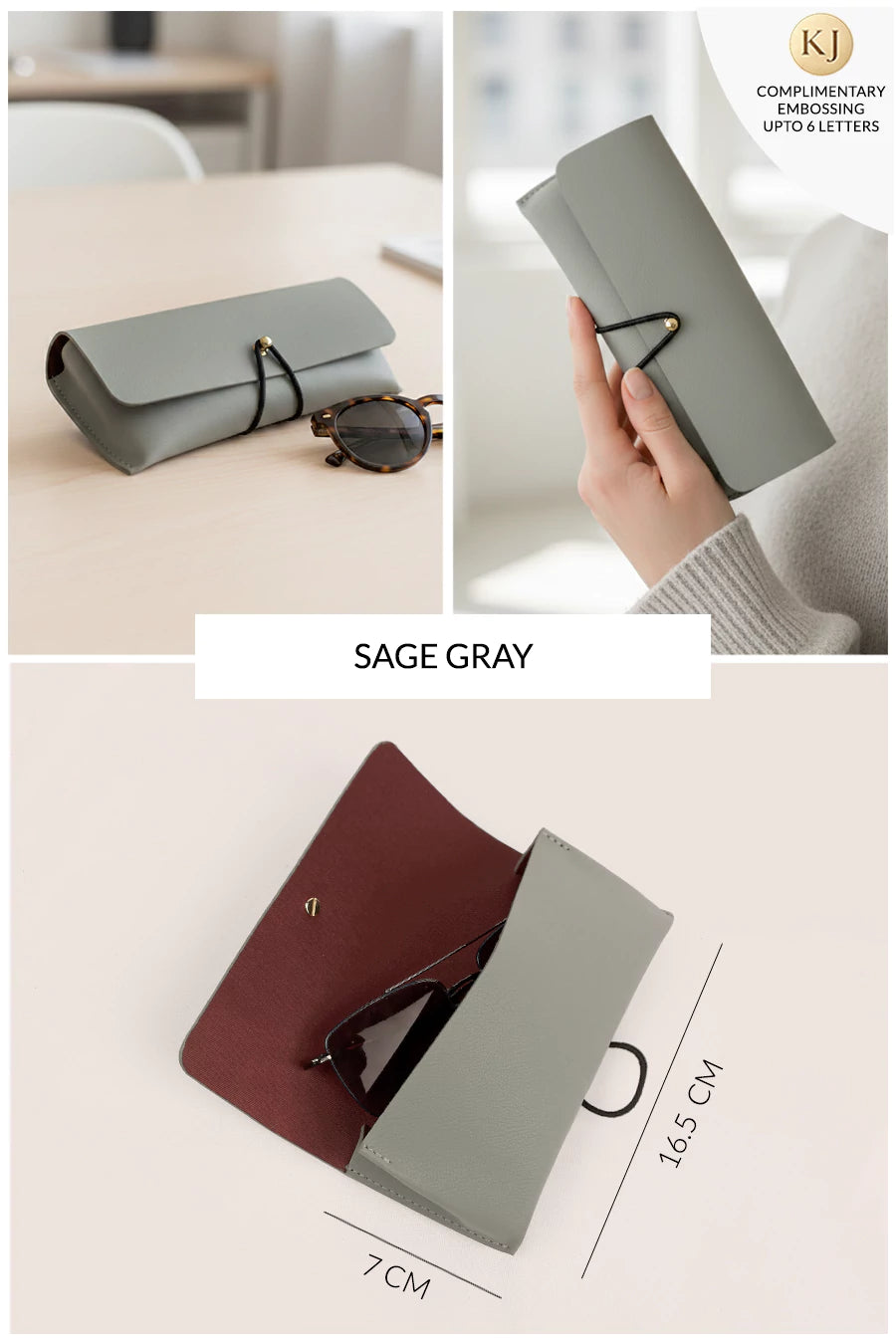 Newell Slim Vegan Leather Sunglass Case 🏆 #1 Bestseller | Protects sunglasses from scratches & damage — slim daily essential THE HOUSE OF GANGES